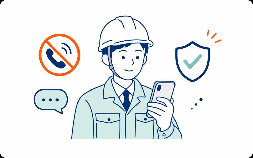 無料相談と連絡方法の選択を表すイラスト